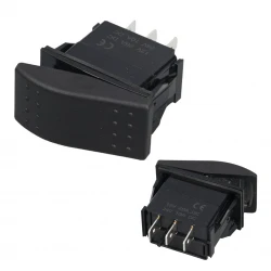 Işiksiz 3P On-Off-On 12-24V Yayli Marin Switch (Ic-134M-N6)