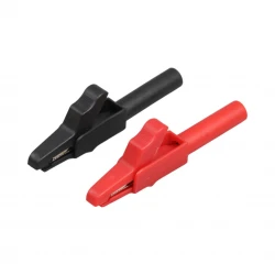 4Mm Banan Jak Gi̇ri̇şli̇ 55Mm Krokodi̇l Catii Si̇yah- Kirmizi 2Li̇ Takim (Ic-243B)
