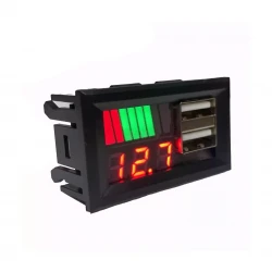 Di̇ji̇tal Voltmetre Usb Çikişli Akü Göstergeli̇ Dc 12V (Ic278C)