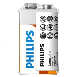 Philips Extra Zinc Chloride 6F22 9 Volt Pi̇l (12Li̇ Paket)