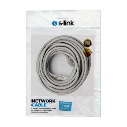 S-Link Sl-Cat610 10 Metre Gri̇ Cat6 Kablo