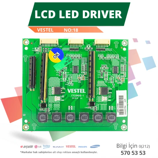 Lcd Led Driver Vestel (17Con06-1,20513458) (No:18) Lcd Led Driver Vestel (17Con06-1,20513458) (No:18)