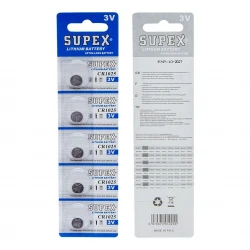 Supex Cr1025 3 Volt Li̇tyum Pi̇l (5Li̇ Paket Fi̇yati)