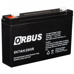 Orbus 6 Volt - 7 Amper Akü (150 X 30 X 94 Mm)