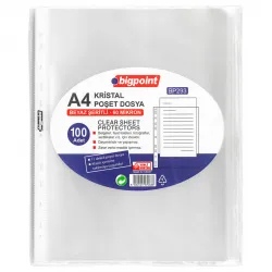 Bigpoint Poşet Dosya Kristal 60 Mikron 100'lü Paket