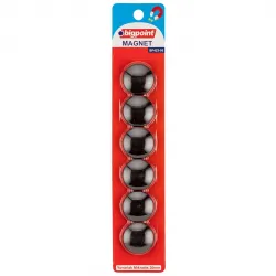 Bigpoint Magnet 30mm (Mıknatıs) Siyah 6'lı Blister