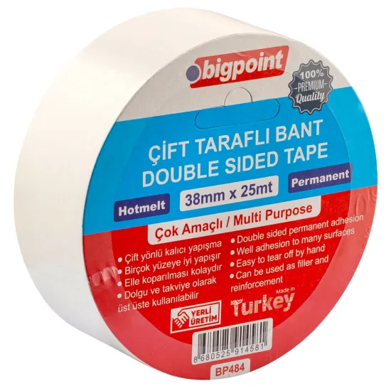 Bigpoint Çift Taraflı Bant 38 mm x 25 m Bigpoint Çift Taraflı Bant 38 mm x 25 m