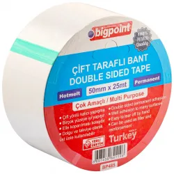 Bigpoint Çift Taraflı Bant 50 mm x 25 m