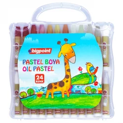 Bigpoint Pastel Boya 24 Renk - Şeffaf Çantalı