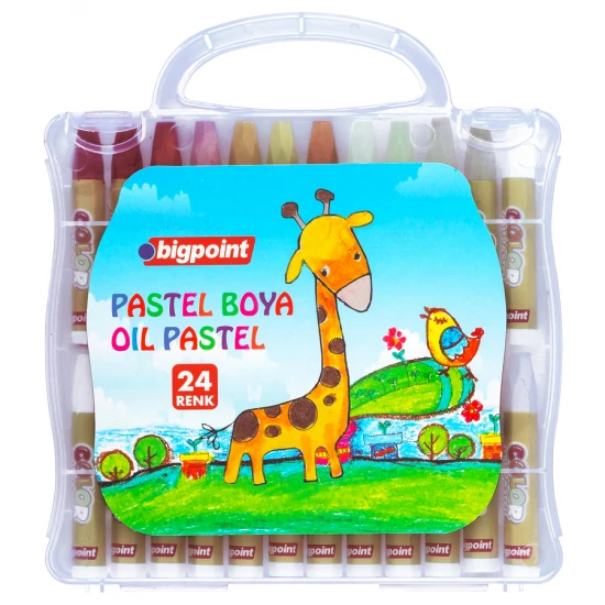 Bigpoint Pastel Boya 24 Renk - Şeffaf Çantalı Bigpoint Pastel Boya 24 Renk - Şeffaf Çantalı