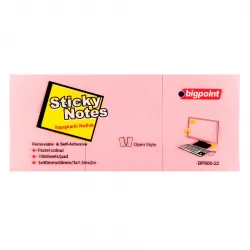 Bigpoint Yapışkanlı Not Kağıdı 3'lü 40x50mm Pembe