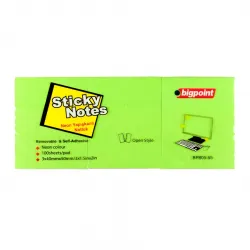 Bigpoint Yapışkanlı Not Kağıdı 3'lü 40x50mm Neon Yeşil