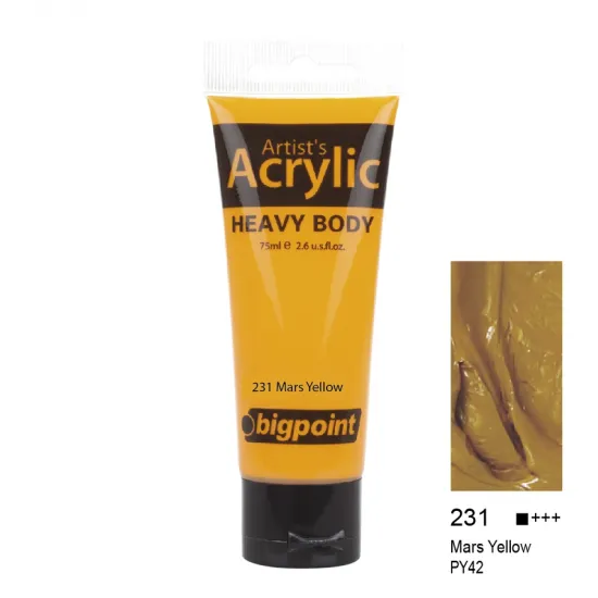 Bigpoint Akrilik Boya 75 ml Mars Yellow 231 Bigpoint Akrilik Boya 75 ml Mars Yellow 231
