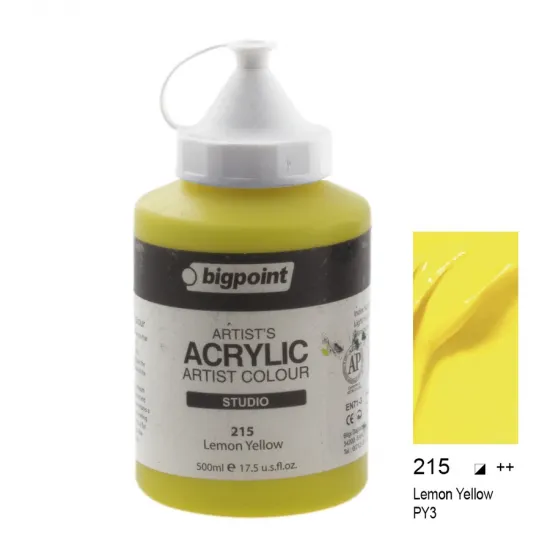 Bigpoint Akrilik Boya 500 ml Lemon Yellow 215 Bigpoint Akrilik Boya 500 ml Lemon Yellow 215