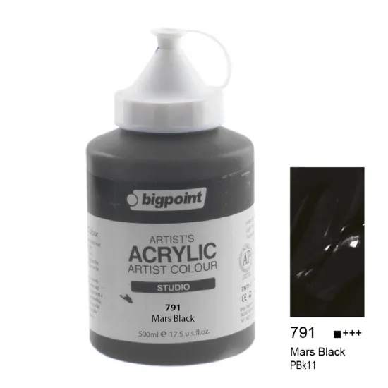Bigpoint Akrilik Boya 500 ml Mars Black 791 Bigpoint Akrilik Boya 500 ml Mars Black 791