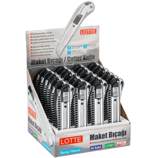 Lotte Maket Bıçağı Metal Geniş Lotte Maket Bıçağı Metal Geniş